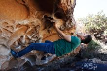 Bouldering in Hueco Tanks on 03/03/2019 with Blue Lizard Climbing and Yoga

Filename: SRM_20190303_1249160.jpg
Aperture: f/5.6
Shutter Speed: 1/640
Body: Canon EOS-1D Mark II
Lens: Canon EF 16-35mm f/2.8 L