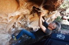 Bouldering in Hueco Tanks on 03/03/2019 with Blue Lizard Climbing and Yoga

Filename: SRM_20190303_1253000.jpg
Aperture: f/5.6
Shutter Speed: 1/320
Body: Canon EOS-1D Mark II
Lens: Canon EF 16-35mm f/2.8 L