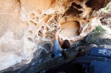 Bouldering in Hueco Tanks on 03/03/2019 with Blue Lizard Climbing and Yoga

Filename: SRM_20190303_1255520.jpg
Aperture: f/5.6
Shutter Speed: 1/160
Body: Canon EOS-1D Mark II
Lens: Canon EF 16-35mm f/2.8 L