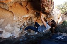 Bouldering in Hueco Tanks on 03/03/2019 with Blue Lizard Climbing and Yoga

Filename: SRM_20190303_1256010.jpg
Aperture: f/5.6
Shutter Speed: 1/320
Body: Canon EOS-1D Mark II
Lens: Canon EF 16-35mm f/2.8 L