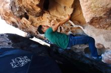 Bouldering in Hueco Tanks on 03/03/2019 with Blue Lizard Climbing and Yoga

Filename: SRM_20190303_1301440.jpg
Aperture: f/5.6
Shutter Speed: 1/250
Body: Canon EOS-1D Mark II
Lens: Canon EF 16-35mm f/2.8 L