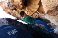 Bouldering in Hueco Tanks on 03/03/2019 with Blue Lizard Climbing and Yoga

Filename: SRM_20190303_1301460.jpg
Aperture: f/5.6
Shutter Speed: 1/250
Body: Canon EOS-1D Mark II
Lens: Canon EF 16-35mm f/2.8 L