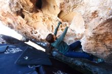 Bouldering in Hueco Tanks on 03/03/2019 with Blue Lizard Climbing and Yoga

Filename: SRM_20190303_1304450.jpg
Aperture: f/5.6
Shutter Speed: 1/125
Body: Canon EOS-1D Mark II
Lens: Canon EF 16-35mm f/2.8 L