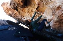 Bouldering in Hueco Tanks on 03/03/2019 with Blue Lizard Climbing and Yoga

Filename: SRM_20190303_1304480.jpg
Aperture: f/5.6
Shutter Speed: 1/250
Body: Canon EOS-1D Mark II
Lens: Canon EF 16-35mm f/2.8 L