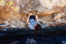 Bouldering in Hueco Tanks on 03/03/2019 with Blue Lizard Climbing and Yoga

Filename: SRM_20190303_1316290.jpg
Aperture: f/5.6
Shutter Speed: 1/320
Body: Canon EOS-1D Mark II
Lens: Canon EF 16-35mm f/2.8 L