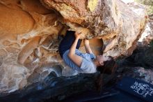 Bouldering in Hueco Tanks on 03/03/2019 with Blue Lizard Climbing and Yoga

Filename: SRM_20190303_1316330.jpg
Aperture: f/5.6
Shutter Speed: 1/320
Body: Canon EOS-1D Mark II
Lens: Canon EF 16-35mm f/2.8 L