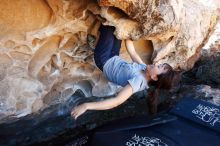 Bouldering in Hueco Tanks on 03/03/2019 with Blue Lizard Climbing and Yoga

Filename: SRM_20190303_1316380.jpg
Aperture: f/5.6
Shutter Speed: 1/250
Body: Canon EOS-1D Mark II
Lens: Canon EF 16-35mm f/2.8 L