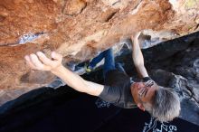 Bouldering in Hueco Tanks on 03/03/2019 with Blue Lizard Climbing and Yoga

Filename: SRM_20190303_1330271.jpg
Aperture: f/5.6
Shutter Speed: 1/160
Body: Canon EOS-1D Mark II
Lens: Canon EF 16-35mm f/2.8 L