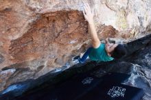 Bouldering in Hueco Tanks on 03/03/2019 with Blue Lizard Climbing and Yoga

Filename: SRM_20190303_1336241.jpg
Aperture: f/5.6
Shutter Speed: 1/200
Body: Canon EOS-1D Mark II
Lens: Canon EF 16-35mm f/2.8 L