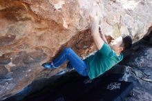 Bouldering in Hueco Tanks on 03/03/2019 with Blue Lizard Climbing and Yoga

Filename: SRM_20190303_1337060.jpg
Aperture: f/5.6
Shutter Speed: 1/250
Body: Canon EOS-1D Mark II
Lens: Canon EF 16-35mm f/2.8 L