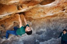 Bouldering in Hueco Tanks on 03/03/2019 with Blue Lizard Climbing and Yoga

Filename: SRM_20190303_1440400.jpg
Aperture: f/5.6
Shutter Speed: 1/320
Body: Canon EOS-1D Mark II
Lens: Canon EF 16-35mm f/2.8 L