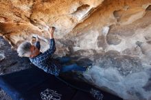 Bouldering in Hueco Tanks on 03/03/2019 with Blue Lizard Climbing and Yoga

Filename: SRM_20190303_1452130.jpg
Aperture: f/5.6
Shutter Speed: 1/200
Body: Canon EOS-1D Mark II
Lens: Canon EF 16-35mm f/2.8 L