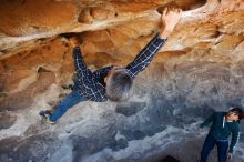 Bouldering in Hueco Tanks on 03/03/2019 with Blue Lizard Climbing and Yoga

Filename: SRM_20190303_1453360.jpg
Aperture: f/5.6
Shutter Speed: 1/250
Body: Canon EOS-1D Mark II
Lens: Canon EF 16-35mm f/2.8 L