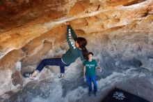 Bouldering in Hueco Tanks on 03/03/2019 with Blue Lizard Climbing and Yoga

Filename: SRM_20190303_1500530.jpg
Aperture: f/5.6
Shutter Speed: 1/250
Body: Canon EOS-1D Mark II
Lens: Canon EF 16-35mm f/2.8 L