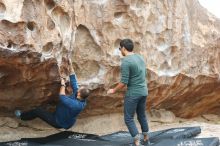 Bouldering in Hueco Tanks on 03/08/2019 with Blue Lizard Climbing and Yoga

Filename: SRM_20190308_1256350.jpg
Aperture: f/3.5
Shutter Speed: 1/200
Body: Canon EOS-1D Mark II
Lens: Canon EF 50mm f/1.8 II