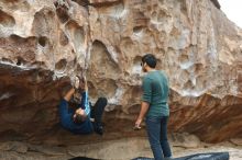 Bouldering in Hueco Tanks on 03/08/2019 with Blue Lizard Climbing and Yoga

Filename: SRM_20190308_1256390.jpg
Aperture: f/3.5
Shutter Speed: 1/250
Body: Canon EOS-1D Mark II
Lens: Canon EF 50mm f/1.8 II