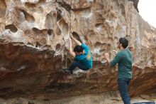 Bouldering in Hueco Tanks on 03/08/2019 with Blue Lizard Climbing and Yoga

Filename: SRM_20190308_1257310.jpg
Aperture: f/3.5
Shutter Speed: 1/400
Body: Canon EOS-1D Mark II
Lens: Canon EF 50mm f/1.8 II