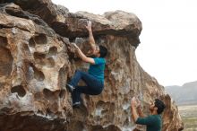 Bouldering in Hueco Tanks on 03/08/2019 with Blue Lizard Climbing and Yoga

Filename: SRM_20190308_1257390.jpg
Aperture: f/3.5
Shutter Speed: 1/800
Body: Canon EOS-1D Mark II
Lens: Canon EF 50mm f/1.8 II