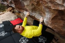 Bouldering in Hueco Tanks on 03/08/2019 with Blue Lizard Climbing and Yoga

Filename: SRM_20190308_1259420.jpg
Aperture: f/5.6
Shutter Speed: 1/500
Body: Canon EOS-1D Mark II
Lens: Canon EF 16-35mm f/2.8 L