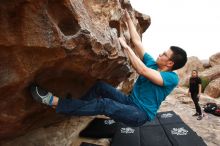 Bouldering in Hueco Tanks on 03/08/2019 with Blue Lizard Climbing and Yoga

Filename: SRM_20190308_1301580.jpg
Aperture: f/5.6
Shutter Speed: 1/400
Body: Canon EOS-1D Mark II
Lens: Canon EF 16-35mm f/2.8 L