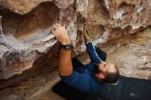 Bouldering in Hueco Tanks on 03/08/2019 with Blue Lizard Climbing and Yoga

Filename: SRM_20190308_1306501.jpg
Aperture: f/5.6
Shutter Speed: 1/320
Body: Canon EOS-1D Mark II
Lens: Canon EF 16-35mm f/2.8 L