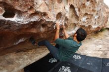 Bouldering in Hueco Tanks on 03/08/2019 with Blue Lizard Climbing and Yoga

Filename: SRM_20190308_1310290.jpg
Aperture: f/5.0
Shutter Speed: 1/250
Body: Canon EOS-1D Mark II
Lens: Canon EF 16-35mm f/2.8 L