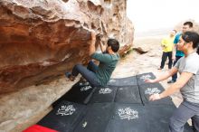 Bouldering in Hueco Tanks on 03/08/2019 with Blue Lizard Climbing and Yoga

Filename: SRM_20190308_1310370.jpg
Aperture: f/5.0
Shutter Speed: 1/250
Body: Canon EOS-1D Mark II
Lens: Canon EF 16-35mm f/2.8 L