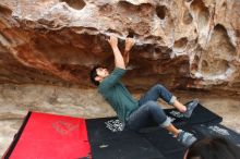 Bouldering in Hueco Tanks on 03/08/2019 with Blue Lizard Climbing and Yoga

Filename: SRM_20190308_1310430.jpg
Aperture: f/5.0
Shutter Speed: 1/250
Body: Canon EOS-1D Mark II
Lens: Canon EF 16-35mm f/2.8 L