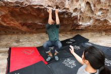 Bouldering in Hueco Tanks on 03/08/2019 with Blue Lizard Climbing and Yoga

Filename: SRM_20190308_1310460.jpg
Aperture: f/5.0
Shutter Speed: 1/250
Body: Canon EOS-1D Mark II
Lens: Canon EF 16-35mm f/2.8 L