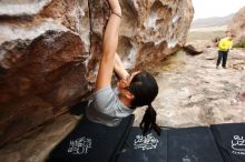 Bouldering in Hueco Tanks on 03/08/2019 with Blue Lizard Climbing and Yoga

Filename: SRM_20190308_1311150.jpg
Aperture: f/5.0
Shutter Speed: 1/400
Body: Canon EOS-1D Mark II
Lens: Canon EF 16-35mm f/2.8 L