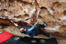 Bouldering in Hueco Tanks on 03/08/2019 with Blue Lizard Climbing and Yoga

Filename: SRM_20190308_1313320.jpg
Aperture: f/5.0
Shutter Speed: 1/400
Body: Canon EOS-1D Mark II
Lens: Canon EF 16-35mm f/2.8 L