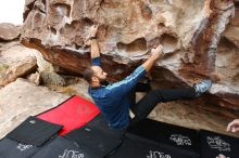 Bouldering in Hueco Tanks on 03/08/2019 with Blue Lizard Climbing and Yoga

Filename: SRM_20190308_1313560.jpg
Aperture: f/5.0
Shutter Speed: 1/400
Body: Canon EOS-1D Mark II
Lens: Canon EF 16-35mm f/2.8 L