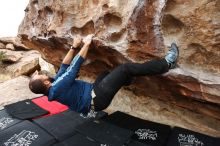 Bouldering in Hueco Tanks on 03/08/2019 with Blue Lizard Climbing and Yoga

Filename: SRM_20190308_1321080.jpg
Aperture: f/5.6
Shutter Speed: 1/200
Body: Canon EOS-1D Mark II
Lens: Canon EF 16-35mm f/2.8 L