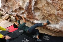 Bouldering in Hueco Tanks on 03/08/2019 with Blue Lizard Climbing and Yoga

Filename: SRM_20190308_1324240.jpg
Aperture: f/5.6
Shutter Speed: 1/200
Body: Canon EOS-1D Mark II
Lens: Canon EF 16-35mm f/2.8 L