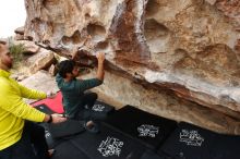 Bouldering in Hueco Tanks on 03/08/2019 with Blue Lizard Climbing and Yoga

Filename: SRM_20190308_1324241.jpg
Aperture: f/5.6
Shutter Speed: 1/250
Body: Canon EOS-1D Mark II
Lens: Canon EF 16-35mm f/2.8 L