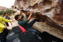 Bouldering in Hueco Tanks on 03/08/2019 with Blue Lizard Climbing and Yoga

Filename: SRM_20190308_1324360.jpg
Aperture: f/5.6
Shutter Speed: 1/250
Body: Canon EOS-1D Mark II
Lens: Canon EF 16-35mm f/2.8 L