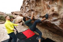 Bouldering in Hueco Tanks on 03/08/2019 with Blue Lizard Climbing and Yoga

Filename: SRM_20190308_1324530.jpg
Aperture: f/5.6
Shutter Speed: 1/320
Body: Canon EOS-1D Mark II
Lens: Canon EF 16-35mm f/2.8 L