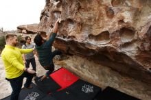 Bouldering in Hueco Tanks on 03/08/2019 with Blue Lizard Climbing and Yoga

Filename: SRM_20190308_1324590.jpg
Aperture: f/5.6
Shutter Speed: 1/400
Body: Canon EOS-1D Mark II
Lens: Canon EF 16-35mm f/2.8 L