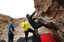 Bouldering in Hueco Tanks on 03/08/2019 with Blue Lizard Climbing and Yoga

Filename: SRM_20190308_1325060.jpg
Aperture: f/5.6
Shutter Speed: 1/500
Body: Canon EOS-1D Mark II
Lens: Canon EF 16-35mm f/2.8 L