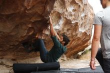 Bouldering in Hueco Tanks on 03/08/2019 with Blue Lizard Climbing and Yoga

Filename: SRM_20190308_1332530.jpg
Aperture: f/5.6
Shutter Speed: 1/250
Body: Canon EOS-1D Mark II
Lens: Canon EF 16-35mm f/2.8 L