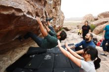 Bouldering in Hueco Tanks on 03/08/2019 with Blue Lizard Climbing and Yoga

Filename: SRM_20190308_1333210.jpg
Aperture: f/5.6
Shutter Speed: 1/400
Body: Canon EOS-1D Mark II
Lens: Canon EF 16-35mm f/2.8 L