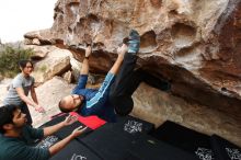 Bouldering in Hueco Tanks on 03/08/2019 with Blue Lizard Climbing and Yoga

Filename: SRM_20190308_1338110.jpg
Aperture: f/5.6
Shutter Speed: 1/320
Body: Canon EOS-1D Mark II
Lens: Canon EF 16-35mm f/2.8 L