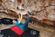 Bouldering in Hueco Tanks on 03/08/2019 with Blue Lizard Climbing and Yoga

Filename: SRM_20190308_1344180.jpg
Aperture: f/5.6
Shutter Speed: 1/320
Body: Canon EOS-1D Mark II
Lens: Canon EF 16-35mm f/2.8 L