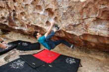 Bouldering in Hueco Tanks on 03/08/2019 with Blue Lizard Climbing and Yoga

Filename: SRM_20190308_1344220.jpg
Aperture: f/5.6
Shutter Speed: 1/250
Body: Canon EOS-1D Mark II
Lens: Canon EF 16-35mm f/2.8 L