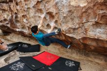 Bouldering in Hueco Tanks on 03/08/2019 with Blue Lizard Climbing and Yoga

Filename: SRM_20190308_1344230.jpg
Aperture: f/5.6
Shutter Speed: 1/320
Body: Canon EOS-1D Mark II
Lens: Canon EF 16-35mm f/2.8 L