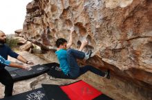 Bouldering in Hueco Tanks on 03/08/2019 with Blue Lizard Climbing and Yoga

Filename: SRM_20190308_1344260.jpg
Aperture: f/5.6
Shutter Speed: 1/400
Body: Canon EOS-1D Mark II
Lens: Canon EF 16-35mm f/2.8 L