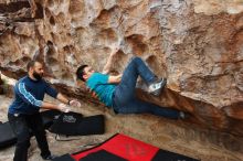 Bouldering in Hueco Tanks on 03/08/2019 with Blue Lizard Climbing and Yoga

Filename: SRM_20190308_1346250.jpg
Aperture: f/5.6
Shutter Speed: 1/320
Body: Canon EOS-1D Mark II
Lens: Canon EF 16-35mm f/2.8 L