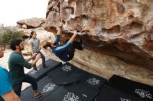 Bouldering in Hueco Tanks on 03/08/2019 with Blue Lizard Climbing and Yoga

Filename: SRM_20190308_1348060.jpg
Aperture: f/5.6
Shutter Speed: 1/320
Body: Canon EOS-1D Mark II
Lens: Canon EF 16-35mm f/2.8 L