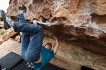 Bouldering in Hueco Tanks on 03/08/2019 with Blue Lizard Climbing and Yoga

Filename: SRM_20190308_1349480.jpg
Aperture: f/5.6
Shutter Speed: 1/200
Body: Canon EOS-1D Mark II
Lens: Canon EF 16-35mm f/2.8 L