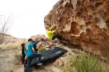 Bouldering in Hueco Tanks on 03/08/2019 with Blue Lizard Climbing and Yoga

Filename: SRM_20190308_1407540.jpg
Aperture: f/5.6
Shutter Speed: 1/320
Body: Canon EOS-1D Mark II
Lens: Canon EF 16-35mm f/2.8 L